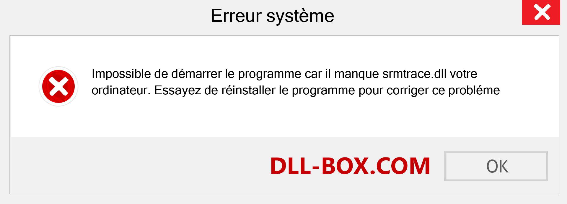 Le fichier srmtrace.dll est manquant ?. Télécharger pour Windows 7, 8, 10 - Correction de l'erreur manquante srmtrace dll sur Windows, photos, images