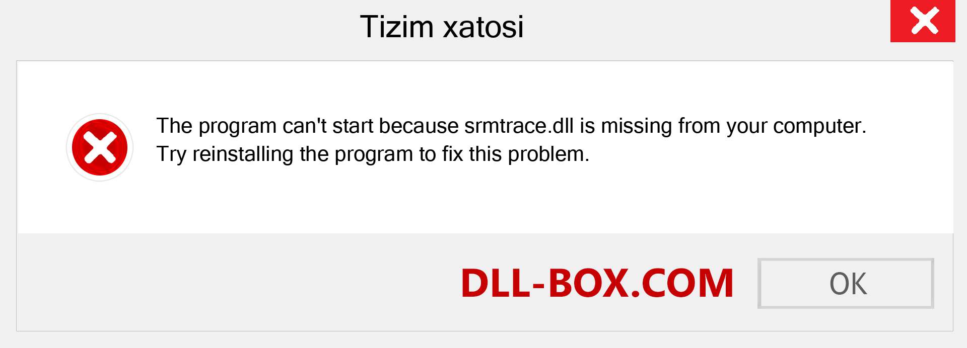 srmtrace.dll fayli yo'qolganmi?. Windows 7, 8, 10 uchun yuklab olish - Windowsda srmtrace dll etishmayotgan xatoni tuzating, rasmlar, rasmlar